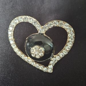 Gold and Black Heart Ring